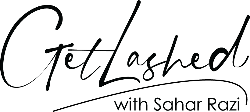 Getlashed with Sahar razi logo